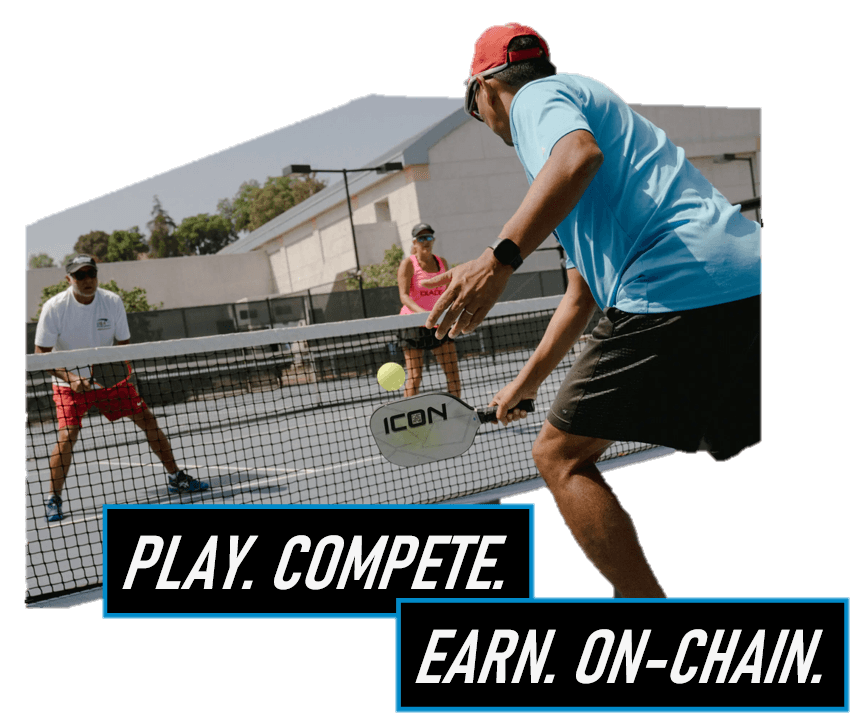 Pickleball players in action